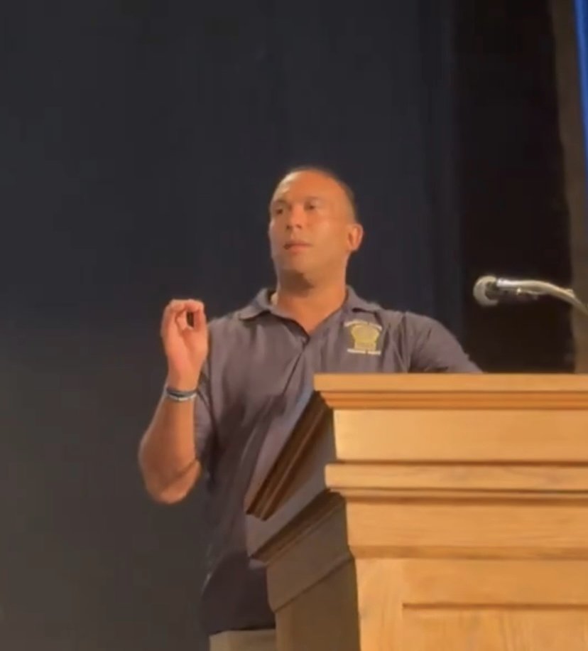 Brian Ramos teaching an NYPD training course